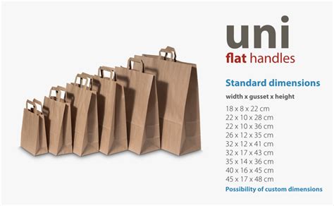 paper bag dimensions chart.